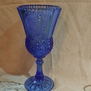 VTG Avon Cobalt Blue Glass Goblet / Fostoria George Washington. GA3